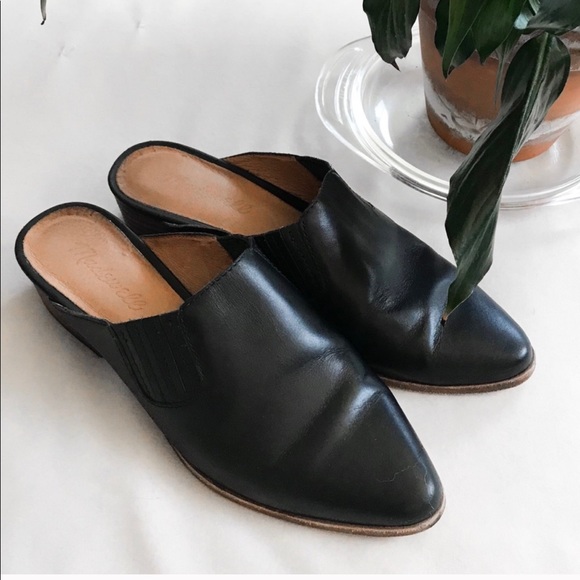 Madewell Shoes - MADEWELL Lanna Mules in Black Leather